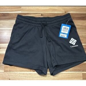 NWT Columbia Women's Trek Mid-Rise 5" Ins Black Terry Shorts Size S (Orig. $50)